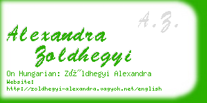 alexandra zoldhegyi business card